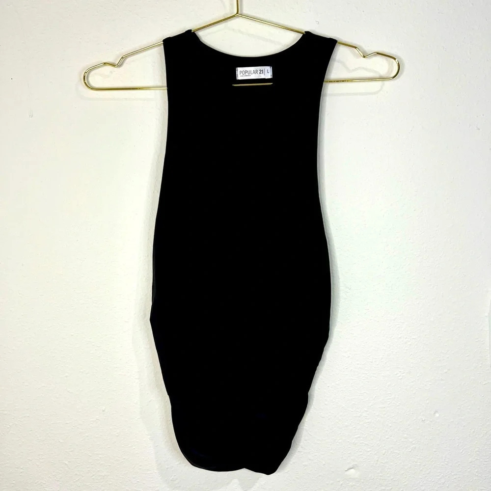 🆕 Popular 21 Black Synch Side Sleeveless Top
